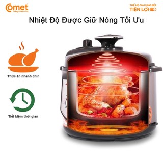 [KHO HCM] Nồi áp suất điện 5L COMET 900W, Đa năng dễ sử dụng, lòng nồi chống dính - CM6150