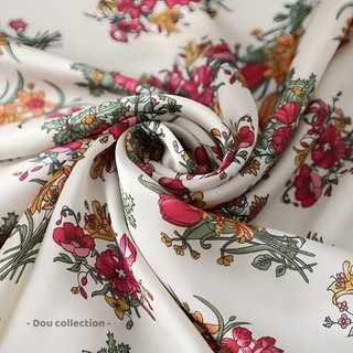 [NowShip2h] Khăn Lụa Vuông (Khăn Turban) Cao Cấp Bông Hoa Chất Liệu Lụa Chiffon 70x70cm - Mã KL016
