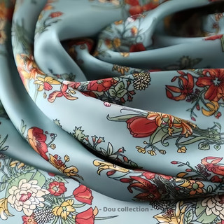 [NowShip2h] Khăn Lụa Vuông (Khăn Turban) Cao Cấp Bông Hoa Chất Liệu Lụa Chiffon 70x70cm - Mã KL016