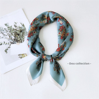 [NowShip2h] Khăn Lụa Vuông (Khăn Turban) Cao Cấp Bông Hoa Chất Liệu Lụa Chiffon 70x70cm - Mã KL016