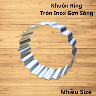 Bộ 3 Cái Khuôn Ring Tròn Gợn Sóng, Làm Bánh Pateso Bằng Inox Đặc Biệt Siêu Bền