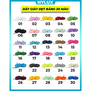[30 màu] Dây giày Dẹt cao cấp phù hợp cho mọi mẫu giày bảng 30 màu - Dây giày thể thao