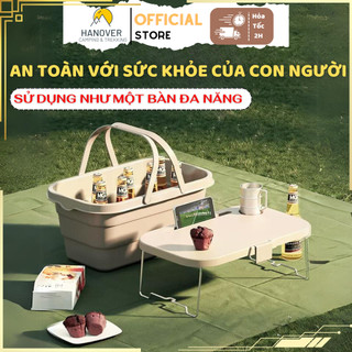 Hộp đựng đồ camping đa năng gấp gọn, bàn ăn gấp gọn, thùng đựng nước – hanover camping store