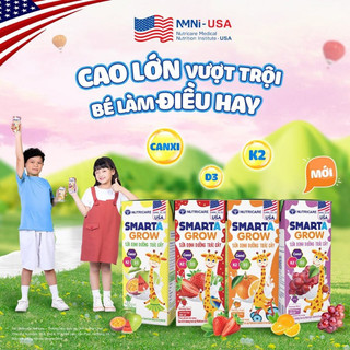 Thùng sữa trái cây Nutricare Smarta Grow 110ml x 48hộp