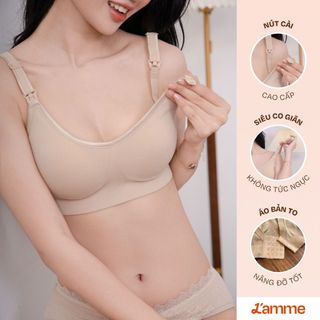 Áo lót bầu A1 không gọng chống chảy sệ có nút tháo thuận tiện, nâng đỡ tốt giữ dáng sau sinh  by L'AMME