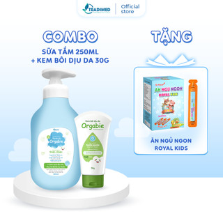 Combo Chăm sóc da bé - Sữa tắm Orgabie 250ml, Kem bôi dịu da Orgabie 30g, Tradimed Pharma