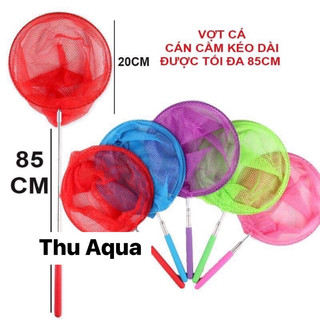 Vợt lưới vớt cá có tay cầm kéo dài linh hoạt tối đa 85CM