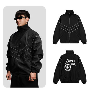 Áo khoác dù nam màu đen ball phom rộng unisex capman club
