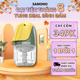 (BH 1 Năm) SAMONO SW-C200 máy xay ăn dặm máy xay thức ăn dặm cho bé Máy Xay Sinh Tố,Thịt Cao Cấp-Lưỡi Dao Lớn Không Gỉ