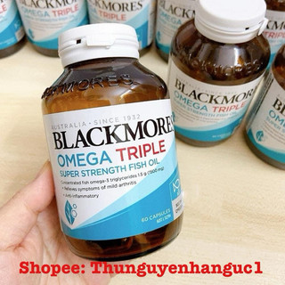(Chính_hãng) Dầu cá hàm lượng cao gấp 3 lần Blackmores Omega 3 Triple Super Strength Fish Oil 60 viên - 150v Úc
