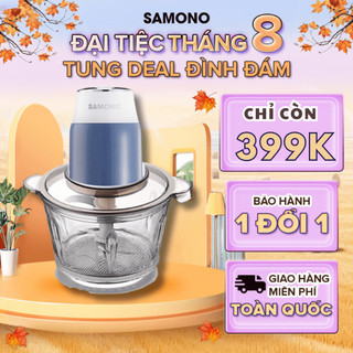 (BH 1 Năm)Máy xay thực phẩm đa năng Samono SW-069S -2L 350W 2 tốc độ, xay thịt/cua/rau củ/sinh tố/tỏi ớt cho gia đình