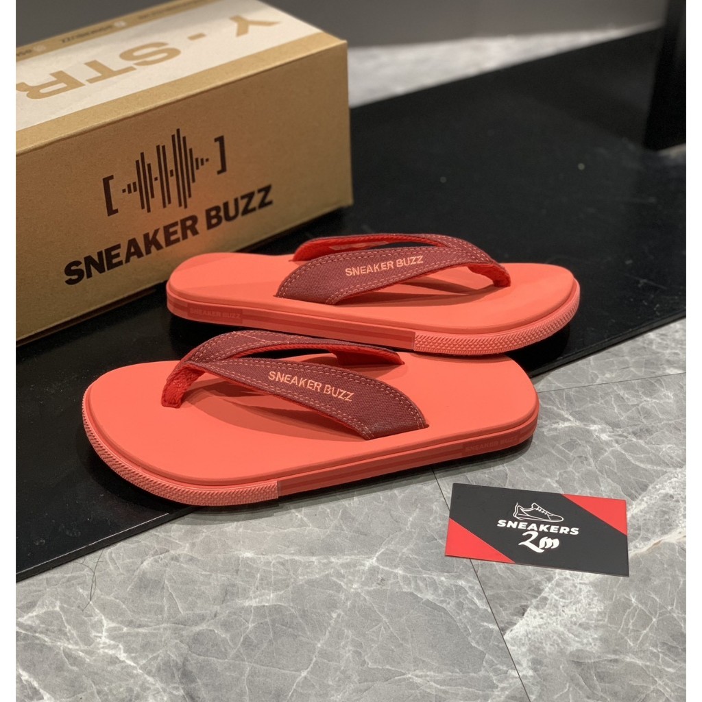 2M Sneaker - Dép sneaker buzz Cam Quai Đỏ Vải
