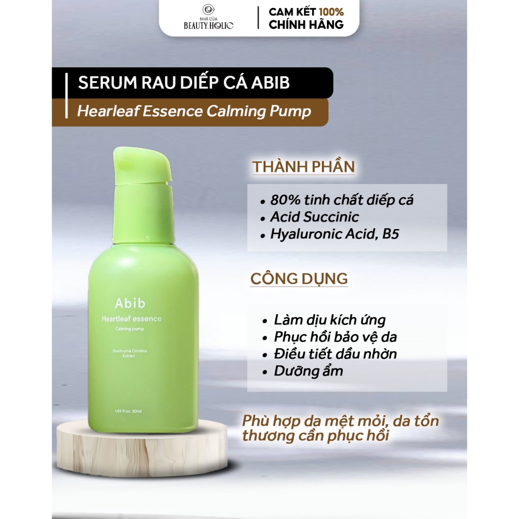 Tinh chất rau diếp cá ABIB HEARTLEAF ESSENCE CALMING PUMP