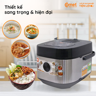 Nồi cơm điện tử 1,8 lít COMET công nghệ Fuzzy Logic, Lòng Niêu Chống Dính, 11 chức năng nấu - CM8088