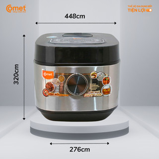 Nồi cơm điện tử 1,8 lít COMET công nghệ Fuzzy Logic, Lòng Niêu Chống Dính, 11 chức năng nấu - CM8088