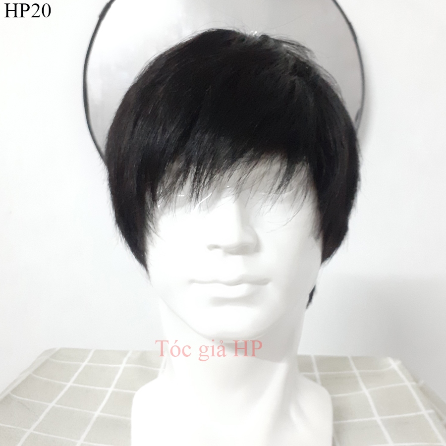 Tóc giả nam nguyên đầu, 100% tóc thật