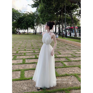 ] váy nhung cổ vuông tay ren hoa nổi có lót quần siêu xinh qiquen021