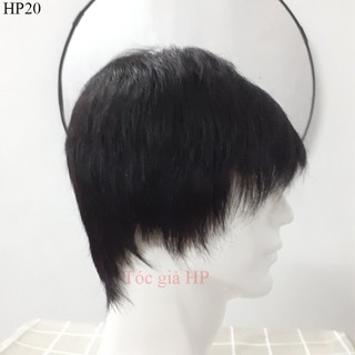 Tóc giả nam nguyên đầu, 100% tóc thật