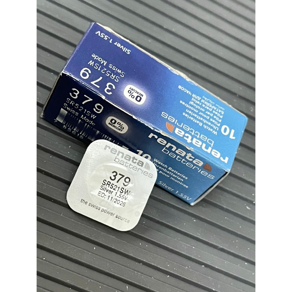 Viên pin đồng hồ Renata 379 SR521SW - Pin renata 521 - 379 chính hãng vỉ 1 viên