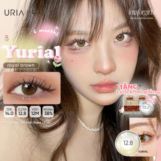 Kính áp tròng hiệu ứng phủ bóng YURIAL ROYAL BROWN chính hãng URIA I-DOL | HSD 6-12 tháng | Lens cận | LENSFORGIRLSS