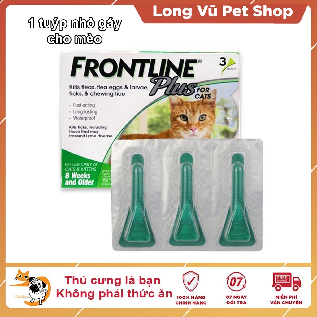 Tuýp nhỏ gáy ve rận cho mèo Frontline plus (1 tuýp) - Long Vũ Pet Shop