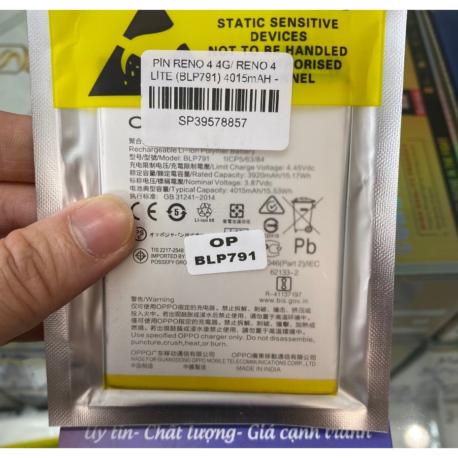 Pin Oppo Reno 4 (BLP791) bh 6 tháng