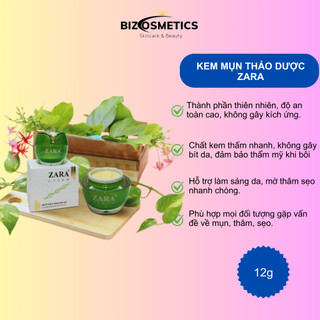 Kem ngừa mụn thảo dược Zara 12g