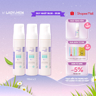 Bộ 3 chai dung dịch vệ sinh phụ nữ dạng bọt Ladycare Fornight 190ml