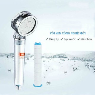 Vòi sen lọc nước tăng áp 3S – Lõi lọc Hàn Quốc [Tăng áp 300%]