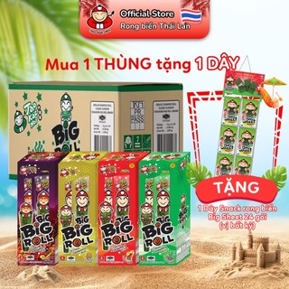 [MUA THÙNG 24 HỘP (6 GÓI/HỘP) TẶNG 1 DÂY BIG SHEET HANGER] Snack Rong Biển BIG ROLL TaoKaeNoi Thái Lan