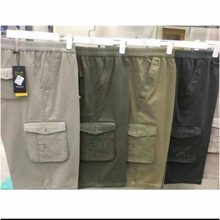 Quần Ngố Kaki Túi Hộp Nam Trung Niên Chất Mềm Mát Có Size 95kg