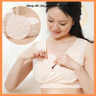 Túi 6 Miếng Lót Thấm Sữa Bằng Vải- Giặt Lại Được- Tái Sử Dụng- Hàng Việt Nam
