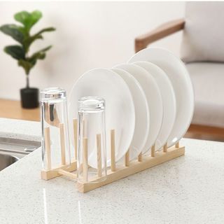 Giá úp cốc chén SUWEN, khay để bát đĩa, vung nồi khô ráo có thể tháo rời, Giá để sách tiện dụng