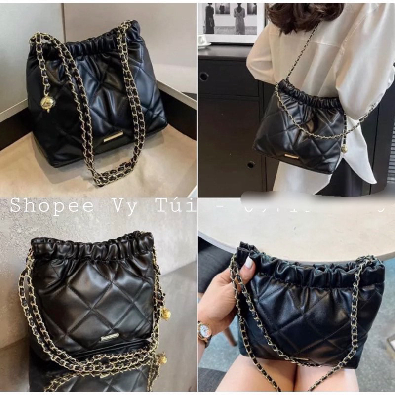 Túi Tote Q.châu Da Mềm Vân Trần Trám Size 23 Chuẩn Loại 1