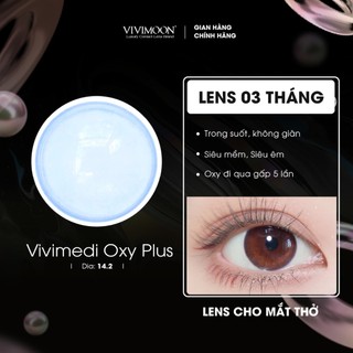 Kính áp tròng cận trong suốt 3 tháng không giãn chống ánh sáng xanh chất liệu cao cấp Vivimoon (Giá 01 chiếc)