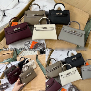 Túi chữ H size 22 và size 19 dáng lùn da lì tag vàng 89018#
