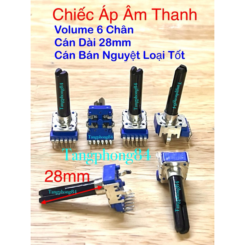 Volume 6 Chân Cán Dài 28mm, Cán Bán Nguyệt Loại Tốt .Thông số 10k,20k,50k. Giá Bán 2 Cái Là 38k