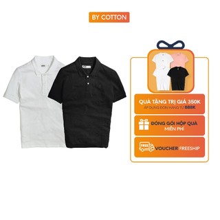 Áo Thun Nam Cao Cấp Polo Basic 2 Màu Đen - Trắng BY COTTON