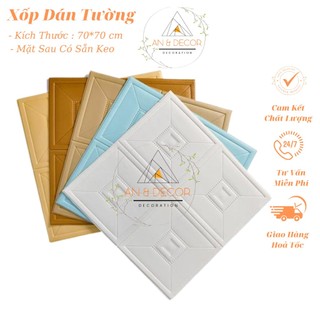 XỐP DÁN TƯỜNG GIẢ DA 3D CAO CẤP CÁCH NHIỆT CÁCH ÂM SIÊU BỀN, KÍCH THƯỚC 70*70 CM
