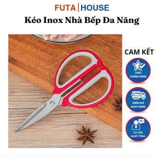 Kéo Inox Nhà Bếp Đa Năng Cán Nhựa Cao Cấp Màu Đỏ Siêu Bền Kéo Đa Năng  Gia Đình Văn Phòng