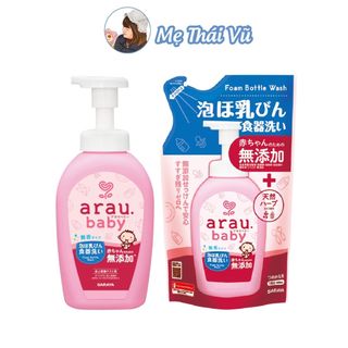 Nước rửa bình Arau Baby Nhật Bản chai 500ml túi 450ml MẸ THÁI VŨ