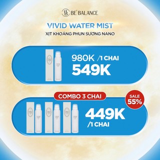 (V03) Xịt Khoáng Phun Sương Be'Balance VIVID WATER MIST Phiên Bản Nâng Cấp 100ml