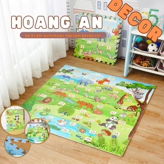 XỐP GHÉP TRẢI SÀN 60x60 CM LOẠI 1 SET 4 HOẶC 6 TẤM