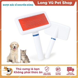 Lược chải lông chó, lược chải lông mèo công dụng lấy lông chết, làm bông lông - Long Vũ Pet Shop