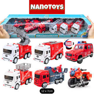 Đồ chơi xe chạy trớn cứu hỏa, cảnh sát, công trình, xe đồ ăn, xe robocar poli - nanotoys store
