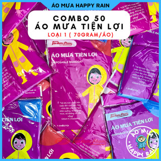 Combo 50 Áo Mưa Tiện Lợi Tân Hưng Phong Hàng Loại 1 (70Gram/áo) , Áo Mưa Du Lịch , Áo Mưa Giấy
