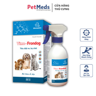 Vime Frondog Vemedim Chai Xịt Ve Rận Bọ Chét Cho Chó Mèo - Chai 250ml