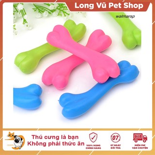 Đồ chơi cho chó gặm Cục xương cao su đặc dẻo, đồ chơi làm sạch răng cho chó - Long Vũ Pet Shop