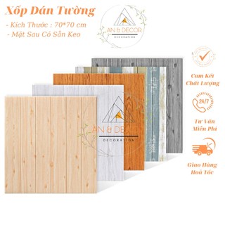 XỐP DÁN TƯỜNG 3D GIẢ GỖ KÍCH THƯỚC 70X70 CM LOẠI 1 CAO CẤP