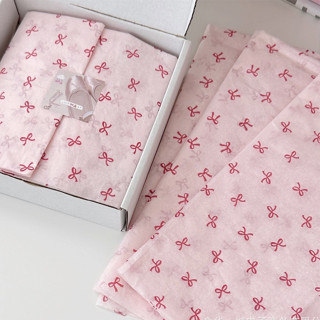 Set 5 Hoặc 10 Tờ Giấy Nến Nhăn Gói Quà, Gói Hoa Nơ Hồng Coquette Dụng Cụ Gói Hàng, Quà Tặng Tri Ân Khách Hàng